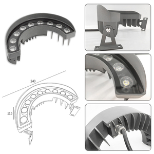 Led sóng ánh sáng 9W 12W không thấm nước IP65 Đèn pha lưỡi liềm sân gạch cổ xây dựng cảnh quan lũ ánh sáng - Product Image 6