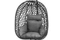 Intérieur Extérieur Nid Balcon Chaise Suspendue PE Rotin Swing Egg Seat Ensembles Avec Support En Acier Capacité De Poids 350lbs