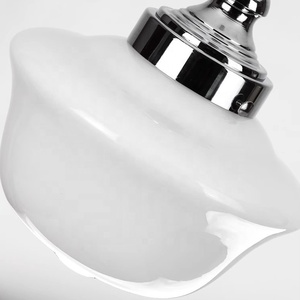 Lampe suspendue vintage en verre laiteux, style rétro chromé, pour îlot de cuisine, <span class=keywords><strong>salle</strong></span> à <span class=keywords><strong>manger</strong></span>, salon, chambre à coucher - Product Image 3
