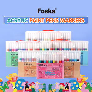 Ensemble de marqueurs acryliques FOSKA à pointe fine et lisse, plusieurs couleurs, séchage rapide, non toxiques, <span class=keywords><strong>pour</strong></span> scrapbooking, <span class=keywords><strong>pour</strong></span> enfants et adultes - Product Image 6