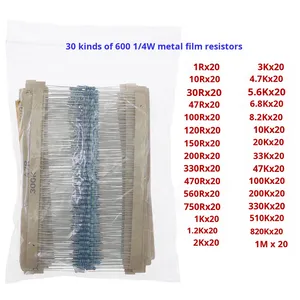 Bảy Thành phần Bộ dụng cụ bao gồm cả điện trở Kit gốm tụ điện Kit điện phân tụ Kit Transistor kit light-Emitting Diode - Product Image 6