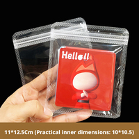 ZNZF005 Sacs auto-adhésifs en PVC transparent double face durables avec trou de suspension, imperméables et recyclables pour bijoux, artisanat et petites entreprises