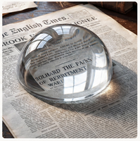 Loupe de lecture à dôme de 4 pouces, en cristal, pour artisanat, avec boîte cadeau