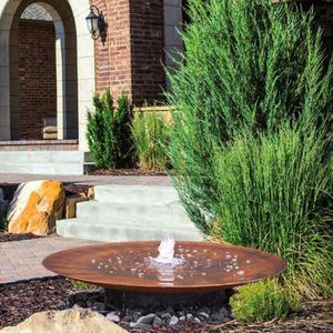 Outdoor Corten Steel Water Fountain for Garden - Product Image 1