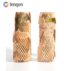 100% tái chế tổ ong đệm giấy gói thân thiện với môi tổ ong đệm bảo vệ giấy cuộn bao bì thủ công giấy nâu - Product Image 1