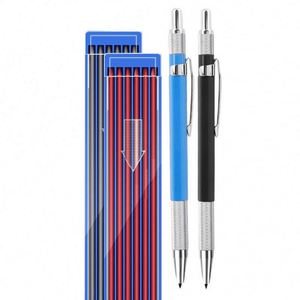 Crayon mécanique professionnel réglable pour le travail du bois, mine en graphite de 2,0 mm, pour trous profonds, noir/bleu - Product Image 1