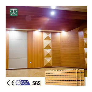 TianGe Usine <span class=keywords><strong>Écologique</strong></span> En Bois Rainuré Panneau Mural Décoratif Acoustique Pour Studio - Product Image 1