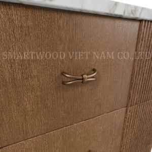48 inch Luxury High end Crafted Free standing Solid Wood <b>Bathroom</b> <b>Cabinet</b> Single Vanity With Countertop and Sink Chestnut - Product Image 6