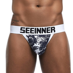 Correa Jock personalizada impresa transparente, Sexy, suspensorio, ropa interior, <span class=keywords><strong>Gay</strong></span>, negro, para hombre, suspensorio - Product Image 4