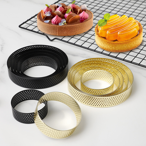 6 pièces de moules à pâtisserie écologiques en acier inoxydable, antiadhésifs, ronds, pour tartes aux fruits, moules à mousse, différentes tailles - Product Image 3