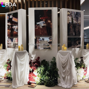 LEDA Customized modern wedding backdrop white arched acrylic welcome photo backdrop decoration - Product Image 1