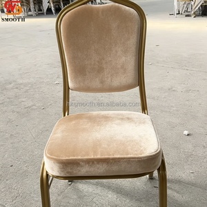 SMOOTH Factory Price Velvet <b>Chair</b> Red Gold Frame <b>Stackable</b> Modern Design Indoor Furniture for Wedding Event Decor - Product Image 3