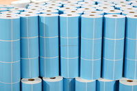 Couleur personnalisée 80mm x 24mm autocollant thermique direct 2 rangées d'étiquettes en papier adhésif de codes à barres imprimées étiquettes d'emballage d'imprimante thermique