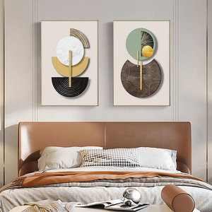 Pósteres Modernos de Arte Abstracto Geométrico Dorado, Impresiones en Lienzo, Cuadros de Arte Nórdico para Decoración de Paredes de Sala de Estar, Dormitorio, Loft - Product Image 4