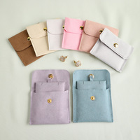 Pochette à bijoux pliable personnalisée en microfibre avec fermeture magnétique pour collier, bracelet, montre, emballage cadeau de luxe