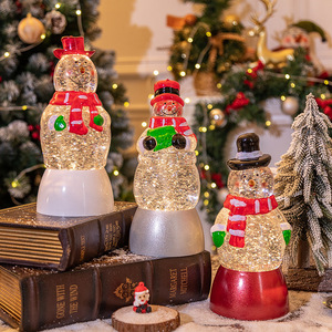 ไฟรูปตุ๊กตาหิมะแบบตั้งได้สำหรับเทศกาลคริสต์มาสสุดสร้างสรรค์ของขวัญคริสต์มาสลูกบอลหิมะตกแต่งคริสต์มาสโคมไฟน้ำ - Product Image 3