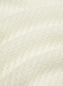 Pull en Coton et Cachemire Personnalisé à Col Rond, Tricot Doux Ivoire pour Femme, Coupe Ample Épaules Tombantes, Ourlet Côtelé, Manches Longues - Product Image 6