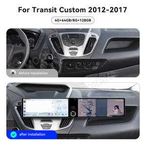 Radio MOOKAKA Dual de 12.3 Pulgadas para <span class=keywords><strong>Transit</strong></span> <span class=keywords><strong>Custom</strong></span> 2012-2017, Reproductor de Video con Pantalla Táctil Inalámbrica CarPlay, 4G Android 14 <span class=keywords><strong>GPS</strong></span> - Product Image 2