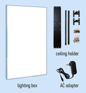 Caja de Luz LED de 500x700 mm, Soporte de Expansión para Montaje en Techo, Marco de Aluminio con Vidrio Templado para Publicidad Interior en Tiendas/Restaurantes - Product Image 6