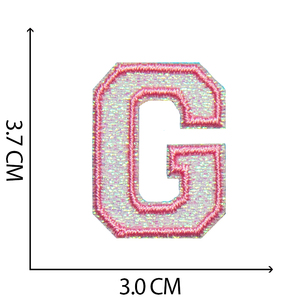 Đầy Màu Sắc Màu Hồng Thêu Các Bản Vá Lỗi Sắt Trên Tiếng Anh Hình Dạng Thư Cảm Thấy Vải Bảng Chữ Cái Số Bộ Chất Liệu Silicone Cho Hat Cách Sử Dụng - Product Image 5
