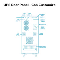 Onduleur double conversion OEM/ODM en ligne 10 kVA, sortie 208-240 V monophasée, batterie intégrée, écran LCD pour applications industrielles/centres de données