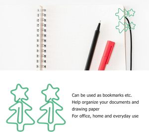 50 Piece Màu Xanh Lá Cây giáng sinh <span class=keywords><strong>Tree</strong></span> <span class=keywords><strong>Shaped</strong></span> giấy Clips cho tài liệu tổ chức - Product Image 5