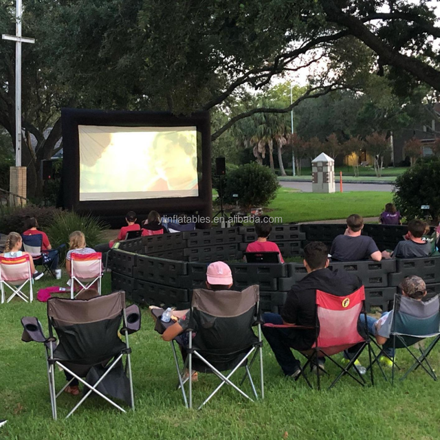 Giant Theatre Cinema  Drive in Movie Screens for Sale Blow up Movie Screen Outdoor Inflatable Movie Screen  and Projector