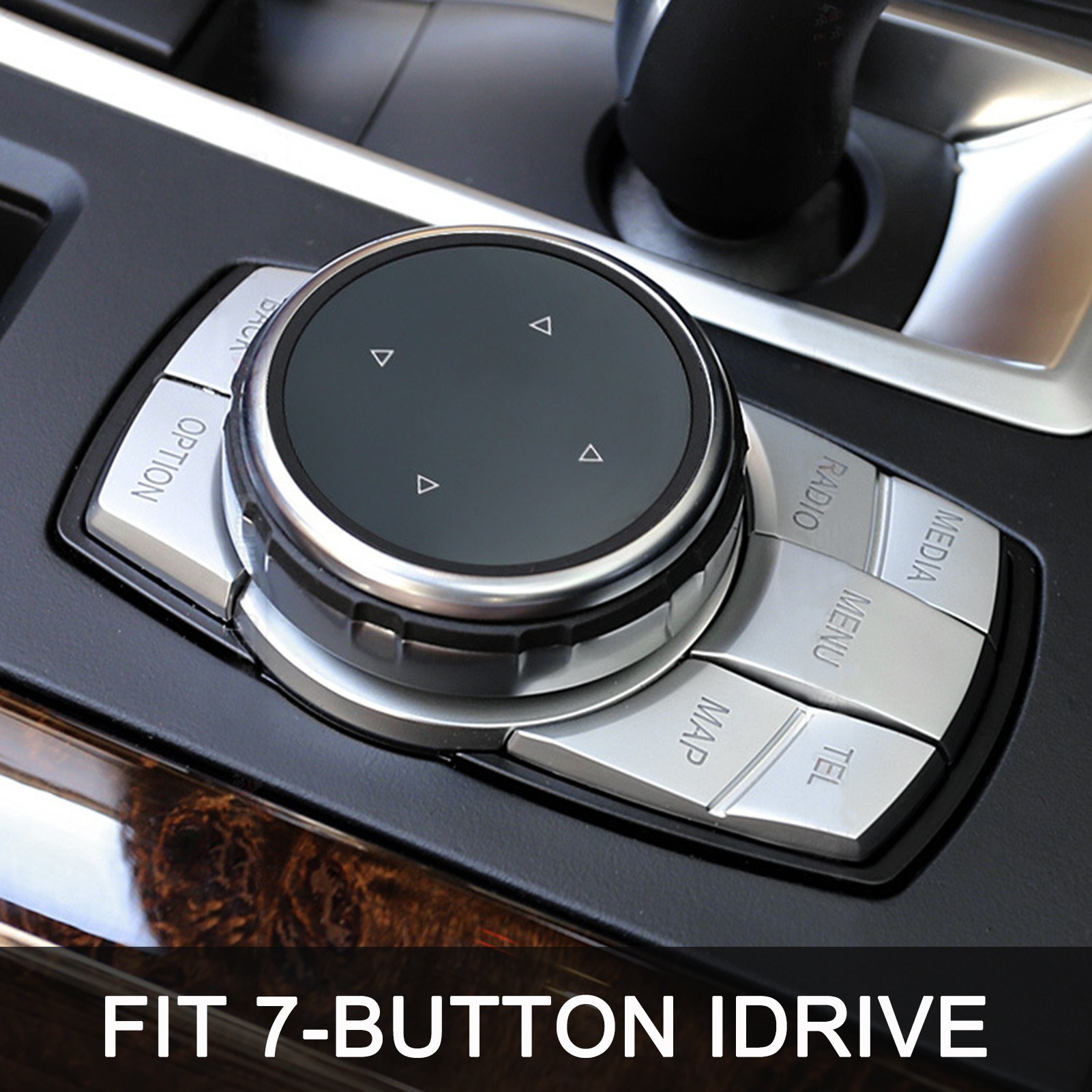 Cache-bouton IDrive Pour BMW F10 F20 F30 - Noir, Plastique ABS - Remplacement Bouton Multimédia