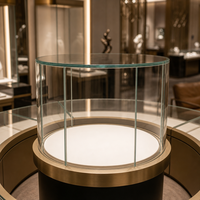 Moderne Schmuckvitrine mit LED-Beleuchtung und Gehärtetem Glas für Juweliergeschäfte und Einkaufszentren-Inneneinrichtung