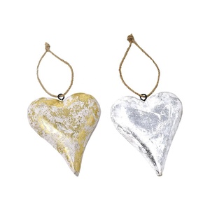 Adorno navideño de corazón rojo decoraciones artesanales colgantes - Product Image 3