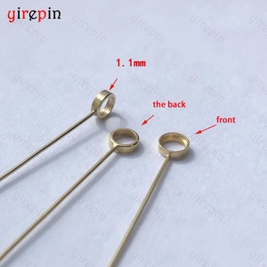 Bijoux permanents remplis d'or 14 carats équipés d'une broche de connexion à aiguille souple creuse circulaire de 3mm utilisée pour la production de bijoux de bricolage - Product Image 3