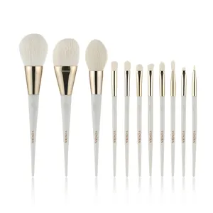 Best Manufacturer Ultimate 11 Piece Cosmetic Brush Set Synthetic Powder Contour Bronzer Eye Shadow Brow Liner Makeup Brushes Set