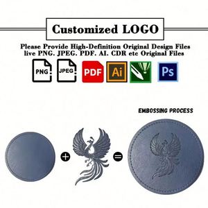 Cadeaux promotionnels pour hôtels et entreprises avec logo personnalisé en relief, sous-verres en cuir PU pour cafés et restaurants, vente en gros - Product Image 3