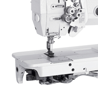 Machine à coudre industrielle à double aiguille à point plat JK845, fonctionnement à haute vitesse pour les applications de confection et de traitement de vêtements
