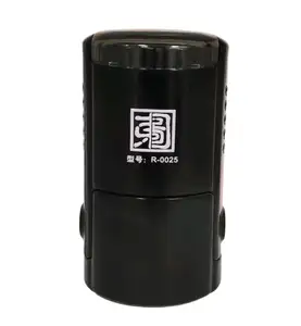 Material Wholesale 25 mm Personal Financial Auto Flipping Ink Stained Personal Name Rubber Self Inking Date Stamp