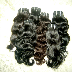 Cabello Indio Remy de 20 Pulgadas, Estilo Ondulado Natural para Cierre, Sin Caída, 100% Sin Procesar, para Tejer - Product Image 1