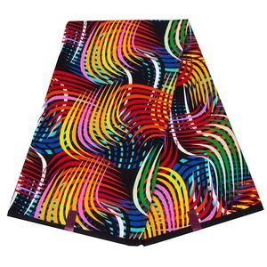 Tissu africain imprimé Ankara double face en polyester, style bohème national, en stock - Product Image 3