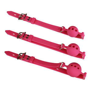 SM gag ball, erotic gag <b>plug</b> with hole, soft <b>rubber</b> gag ball, large, medium and small sizes, all silicone gag <b>plug</b>, export - Product Image 4