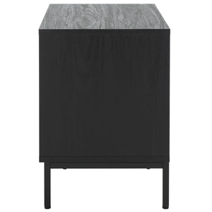 Stylish 2 Drawer Nightstand Black Mango Wood Durable Solid Wood Construction Elegant Design Perfect For Bedroom Storage - Product Image 4