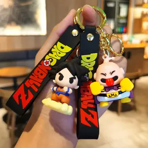 Chaveiros promocionais com pingente de metal e plástico para carro, novo chaveiro de Dragon Balls do Rei Macaco