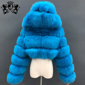 Manteau en fourrure de <span class=keywords><strong>renard</strong></span> véritable pour femme, veste en fourrure de <span class=keywords><strong>renard</strong></span>, mode féminine, court, fourrure de <span class=keywords><strong>renard</strong></span> véritable, vente en gros, Janefur, hiver - Product Image 4