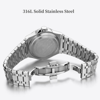 Montre de plongée de luxe pour homme, nouvelle conception personnalisée, logo OEM, acier inoxydable, cristal saphir, mouvement japonais, automatique, mécanique