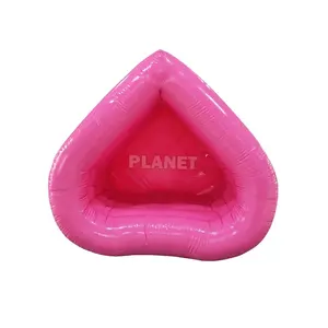 High Quality Outdoor Indoor Garden Backyard Pink Heart-shaped PVC Tarpaulin Above Ground Inflatable Swimming Pool For Kids