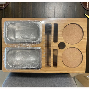 Organizzatore per <span class=keywords><strong>Divano</strong></span> in Legno di Bambù Rettangolare Laccato con Portatelefono e Portatelecomando - Product Image 4