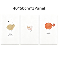 Impression sur toile 40*60cm, 3 panneaux, style minimaliste nordique, impression HD mignonne, dessin pour décoration murale, décoration intérieure, design personnalisé