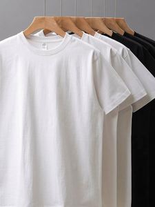 เสื้อยืดคอตตอนพีมาออร์แกนิค 100% หนานุ่มสำหรับผู้ชาย แบบเรียบๆ สำหรับสกรีนลาย คอหนา ทรงโอเวอร์ไซส์ ผ้าคอตตอนพีมาถัก - Product Image 2