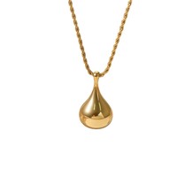 Collier double couche goutte d'eau style européen-américain pour femme, chaîne de perles de riz, tendance et de niche