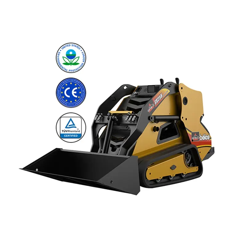 Compact Track Loader Berdiri Pada Mini Skid Steer Loader SV25H Dilengkapi dengan Auger Bit Trencher Harley Rake Lampiran untuk Sle