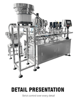 Machine de remplissage et de bouchage automatique linéaire pour petites bouteilles de liquides visqueux (miel, thé au pamplemousse, pulpe de fruits, sirop) - Offre Spéciale