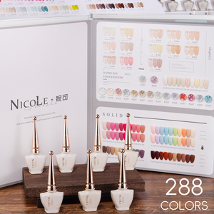 Kit de vernis à ongles UV 288 couleurs non toxique et inodore, 15 ml, sans résine, gelée, avec logo personnalisé, couche de <span class=keywords><strong>base</strong></span> et de finition - Product Image 1